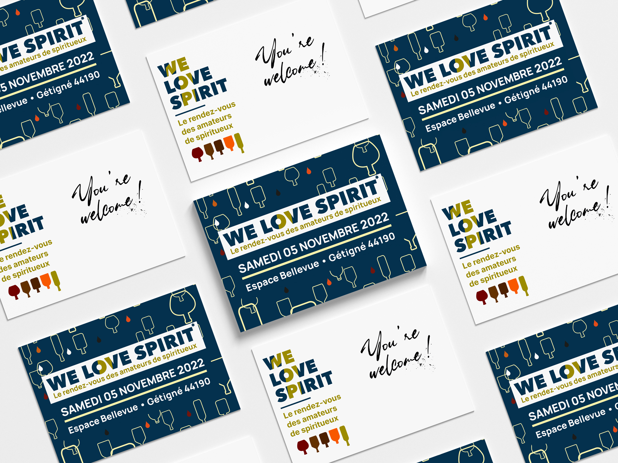 cartons d'invitaion au salon We Love Spirit 2022